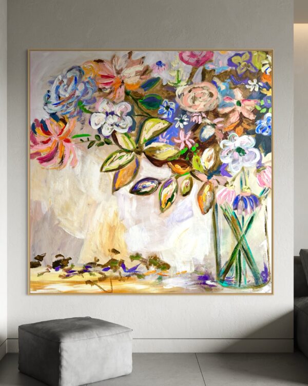 Abstract painting 110×110 cm #57