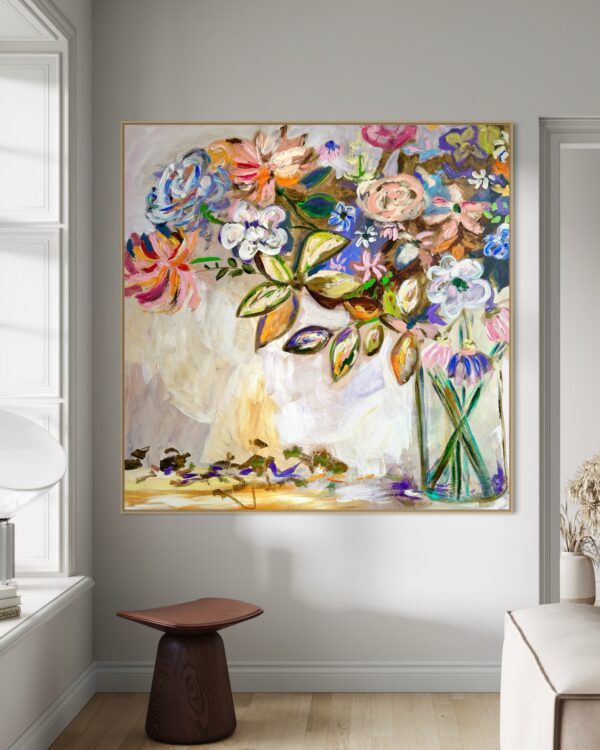 Abstract painting 110×110 cm #57 - Image 5
