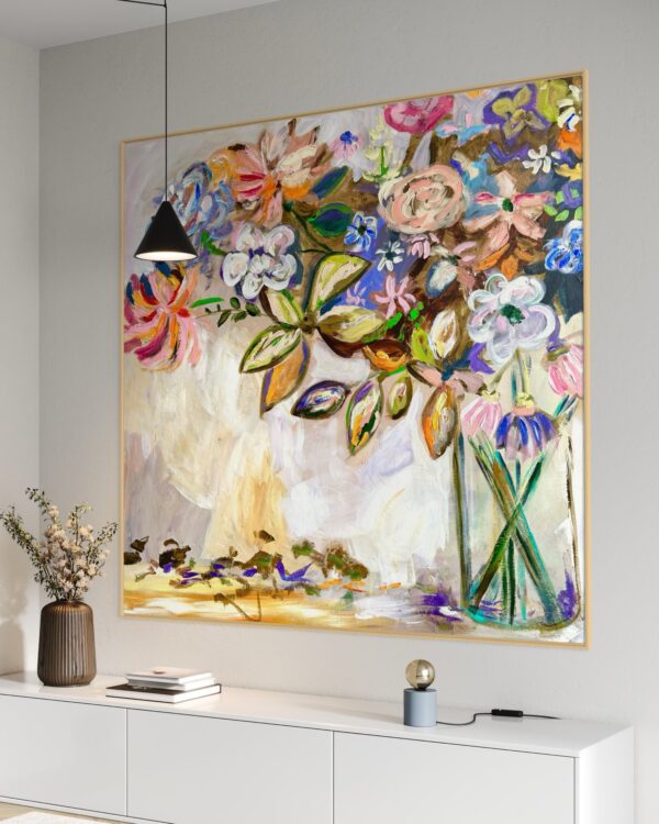 Abstract painting 110×110 cm #57 - Image 4