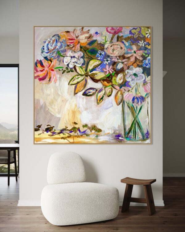 Abstract painting 110×110 cm #57 - Image 3