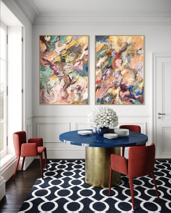 Two abstract paintings 100×70 cm #124 - Image 4