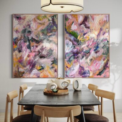Two abstract paintings 100×70 cm #231