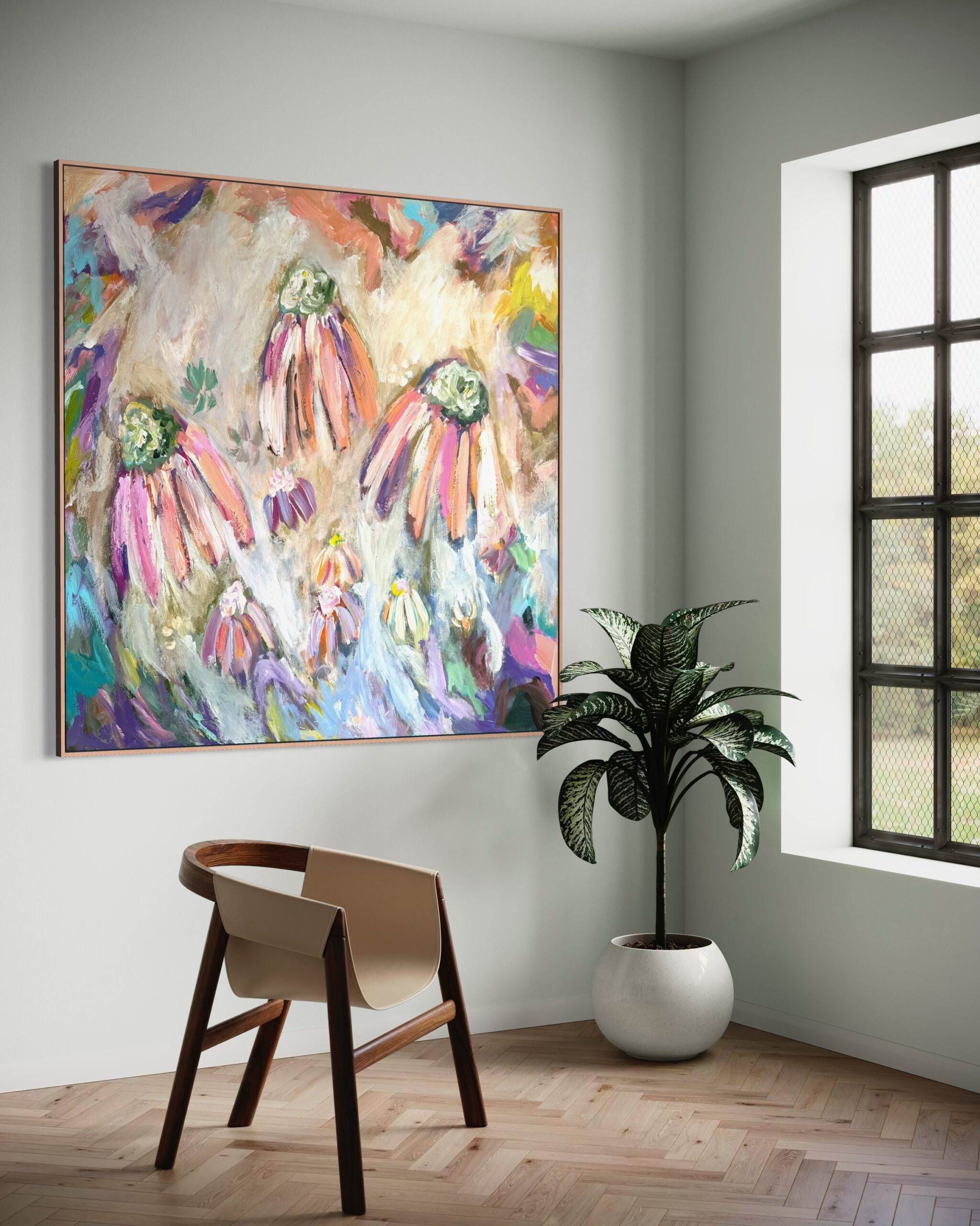 Abstract painting 100×100 cm ##8 - Image 2