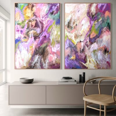 Two abstract paintings 100×70 ##4