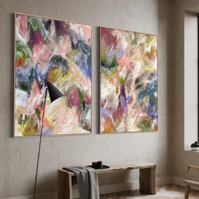 Two abstract paintings 100×70 ##9