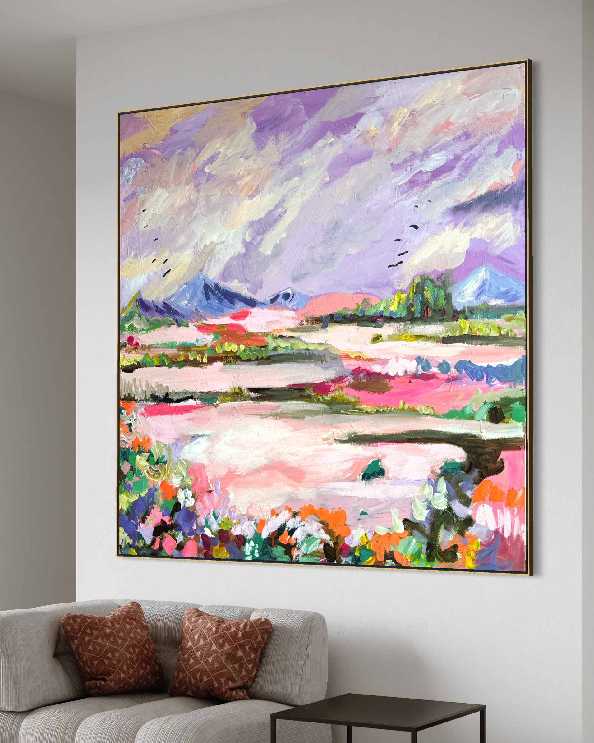 Abstract painting 110×110 cm ##99 - Image 2