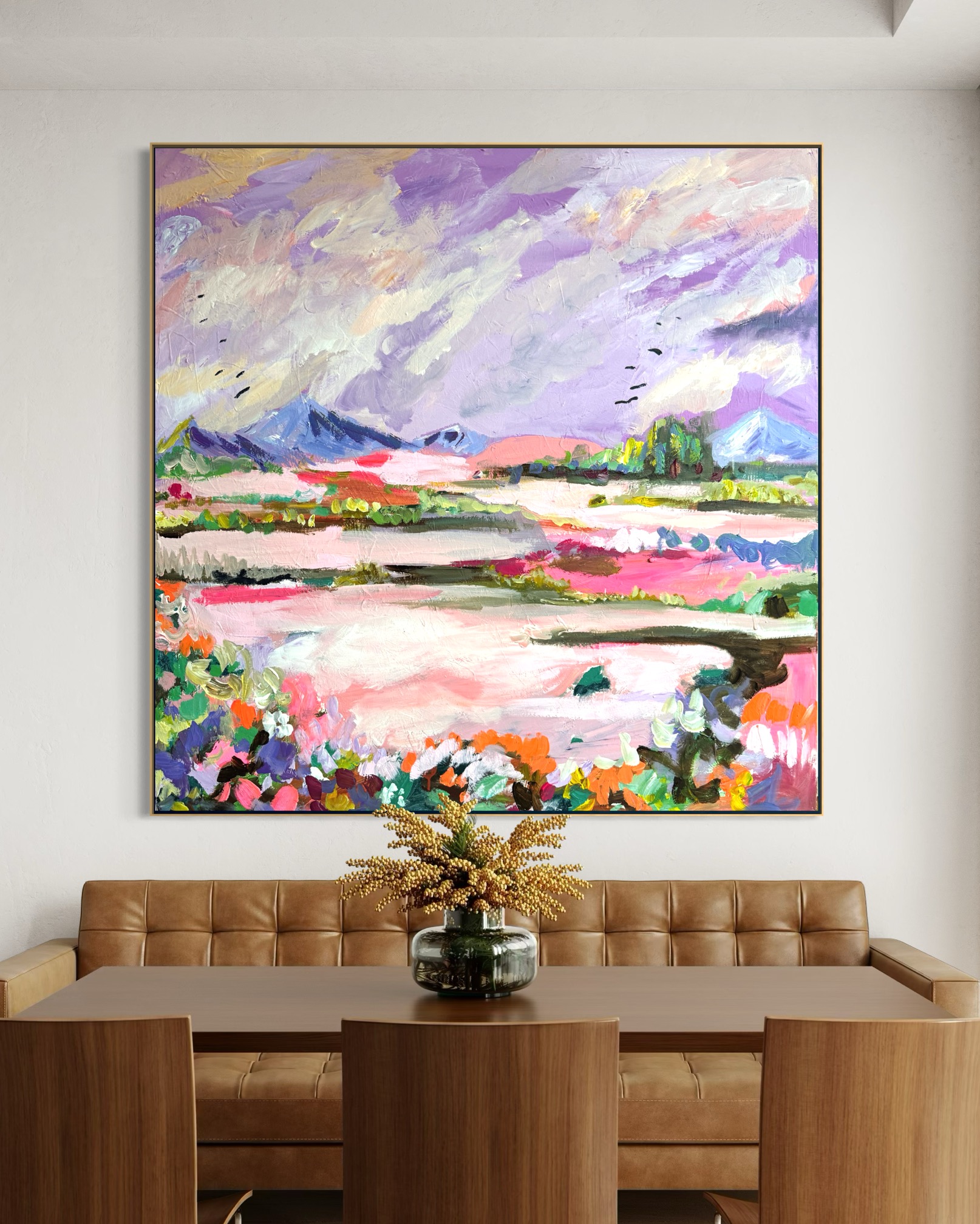 Abstract painting 110×110 cm ##99 - Image 3