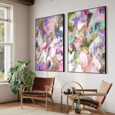 Two abstract paintings 100×70 ##15