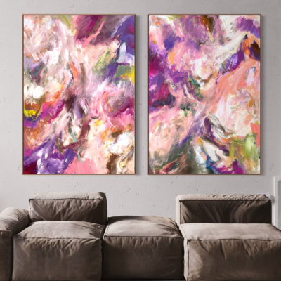 Two abstract paintings 100×70 ##9