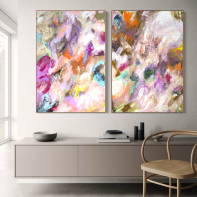 Two abstract paintings 100×70 ##18